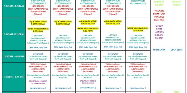 2024 DECEMBER Pool Schedule